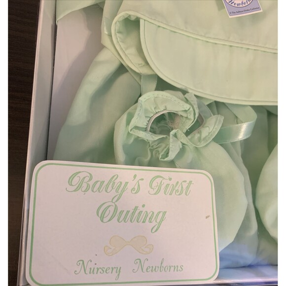 Ashton Drake Baby’s First Outing Outfit – Nursery Newborns – Mint Green – NEW - Picture 2 of 9